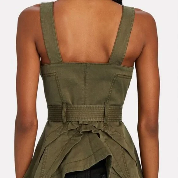 MARISSA WEBB Lani Trench Vest In Green NEW with Tags size Medium - Picture 5 of 16